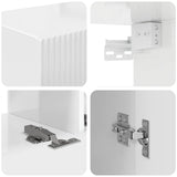 TV Cabinet 8 pcs High Gloss White 3409145
