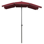 ZNTS Garden Parasol with Pole 200x130 cm Bordeaux Red 315555
