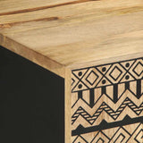 TV Cabinet Black 105x33.5x46 cm Solid Rough Wood Mango 4018628