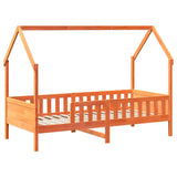 Kids' House Bed Frame without Mattress Wax Brown 80x200 cm Pine 850706