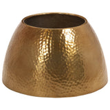 Coffee Table Hammered Aluminium 50x30 cm Brass 359610