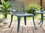 Garden Chairs 2 pcs Green Cast Aluminium 4002802