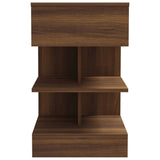 Bedside Cabinet Brown Oak 40x35x65 cm Engineered Wood 816045