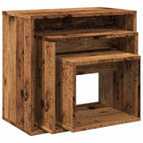 Nesting Tables 3 pcs Old Wood Engineered Wood 856674