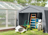 8 x 6.5 ft Outdoor Storage Shed, Waterproof Bike Tent w/ Double Roll-up Zipper Door for T3398P554324