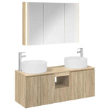Bathroom Cabinet Set 4 pcs Sonoma Oak Engineered Wood 3406585