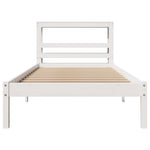 Bed Frame without Mattress White 90x200 cm Solid Wood Pine 3305717