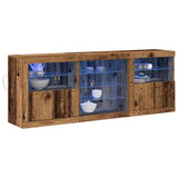 LED Sideboard Old Wood 181.5 x 37 x 67 cm Engineered Wood 3333116