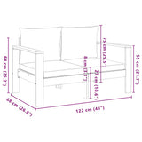 Garden Sofa with Cushions 2-Seater Solid Wood Acacia 367629