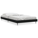 Bed Frame without Mattress Black 100x200 cm Engineered Wood 832262