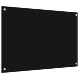 Kitchen Backsplash 2 pcs Black 90 x 60 cm Tempered Glass 3415550