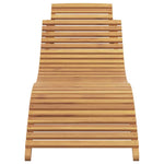 Sun Lounger Folding Brown 184 x 55 x 59 cm Solid Teak Wood 42008387