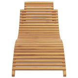 Sun Lounger Brown 198 x 55 x 58.5 cm Solid Teak Wood 42008387