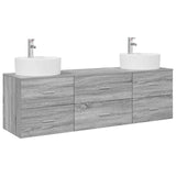 Bathroom Cabinet Set 3 pcs Grey Sonoma 62.5 x 44.5 x 50 cm 3405872