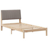 Bed Frame with Headboard Brown 100 x 200 cm Solid Pine Wood 878912