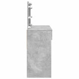 Dressing Table with LED Concrete Grey 100x40x120 cm 848209