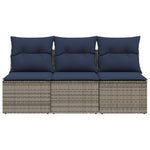 Garden Sofa 7 pcs Grey and beige 165 x 62 x 69 cm Poly rattan 366166