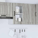 Kitchen Wall Cabinet with Glass Door Lucca Grey Sonoma 853773