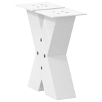 ZNTS Coffee Table Legs X-Shaped 2 pcs White 30x cm Steel 4012929