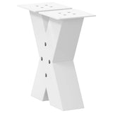 ZNTS Coffee Table Legs X-Shaped 2 pcs White 30x cm Steel 4012929