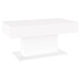 ZNTS Coffee Table White 96x50x45 cm Engineered Wood 806831