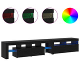 TV Cabinet 2 pcs Black Oak 230 x 36.5 x 40 cm Engineered Wood 3332526