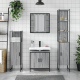 ZNTS 4 Piece Bathroom Cabinet Set Grey Sonoma Engineered Wood 3214773