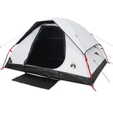 Camping Tent Dome 4-Person White Blackout Fabric Waterproof 94780