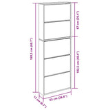 Shoe Cabinet with Mirror 5-Layer High Gloss White 63x17x169.5 cm 3228282