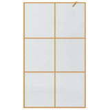 Walk-in Shower Wall Gold 115 x 195 cm Tempered Glass 42022055