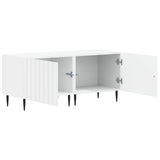 TV Cabinet White Engineered Wood 896455