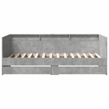 Bed Frame with Storage Concrete Grey 80 x 200 cm 3429642