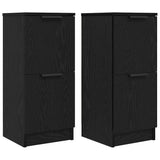 Sideboard 2 pcs Black Oak 30 x 30 x 70 cm Engineered Wood 862099