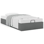 Ottoman Bed Frame without Mattress Dark Grey Single Fabric 3310917