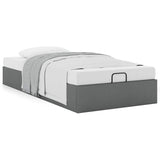 Ottoman Bed Frame without Mattress Dark Grey Single Fabric 3310917
