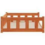 Dog Bed with Storage Wax Brown 100 x 70 x 28 cm Solid Pine Wood 869886