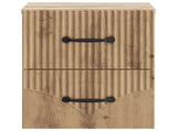 Wall-Mounted Bedside Cabinet 2 pcs Artisan Oak Engineered Wood 898994