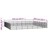 Outdoor Dog Kennel Steel 39.52 m 3124644