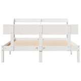 Bed Frame without Mattress White 140x200 cm Solid Wood Pine 3306620