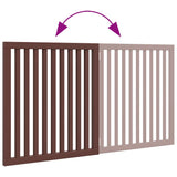 Dog Gate Foldable 2 Panels Brown 160 cm Poplar Wood 352266