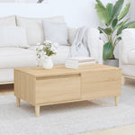 ZNTS Coffee Table Sonoma Oak 90x50x36.5 cm Engineered Wood 821111