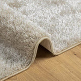 Rug ISTAN High Pile Shiny Look Beige 100x200 cm 375651