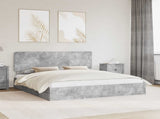 Storage Bed Concrete Grey 180 x 200 cm Engineered Wood 3412661