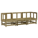 ZNTS 3 Piece Garden Lounge Set Impregnated Wood Pine 825421