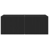 TV Wall Cabinet 2 pcs Black 39 x 31 x 29.5 cm Engineered Wood 892172