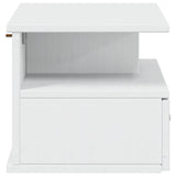 Bedside Cabinet HILL White 40 x 31 x 27 cm Solid Pine Wood 42025044