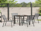 Garden Dining Set 5 pcs Anthracite Powder-Coated Steel 3379283