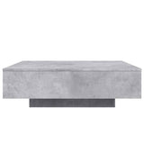 Coffee Table with LED Lights Concrete Grey 100x100x31 cm 836605