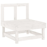 3 Piece Garden Lounge Set White Solid Wood Pine 825409