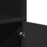 Rolling Cabinet Black 55x40x91 cm Engineered Wood 853183